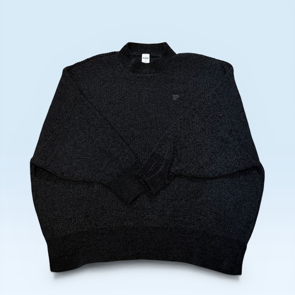 PINK Victoria's Secret Men's Black Crewneck Sweater